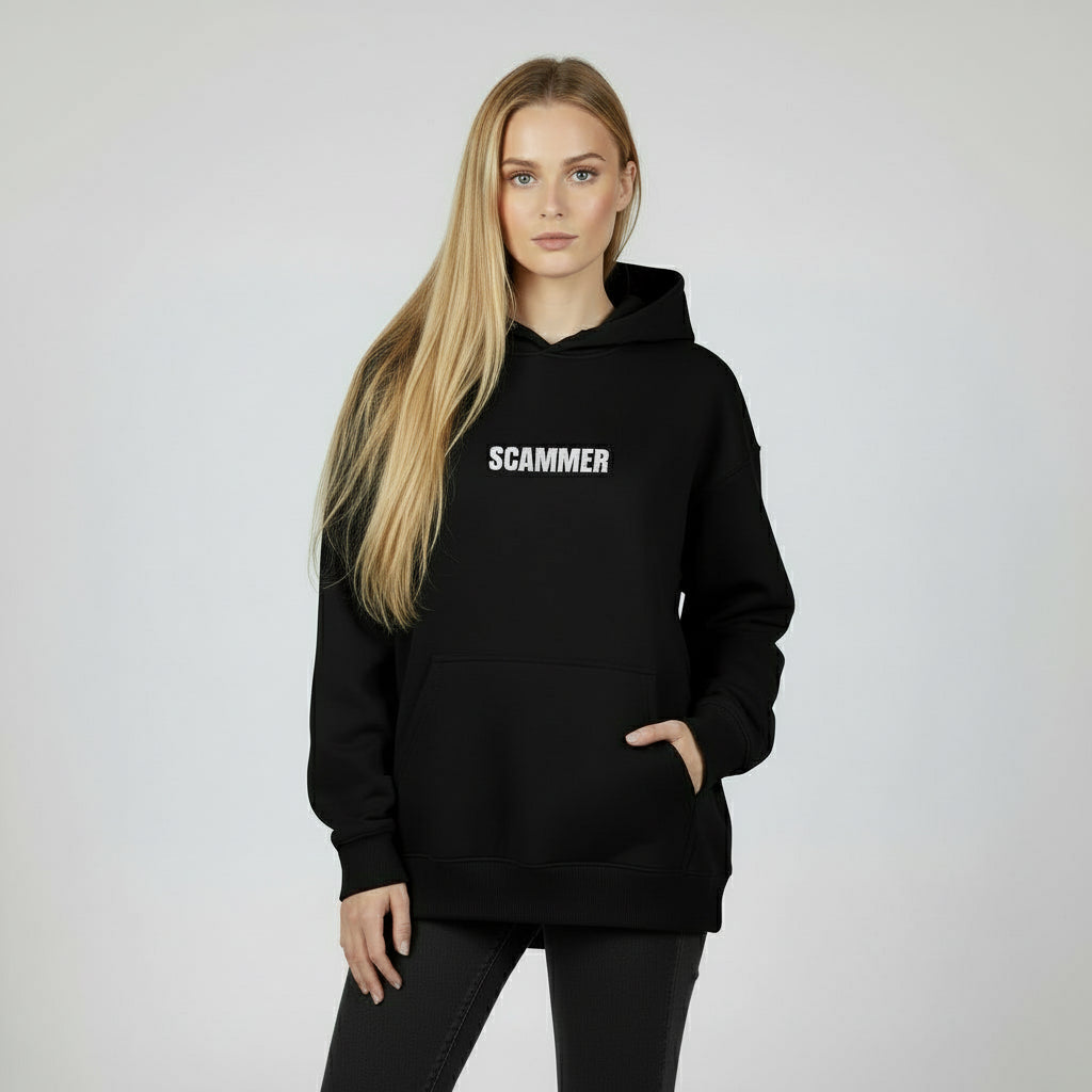 SCAMMER (Mini Graphic) – Oversized Streetwear Hoodie